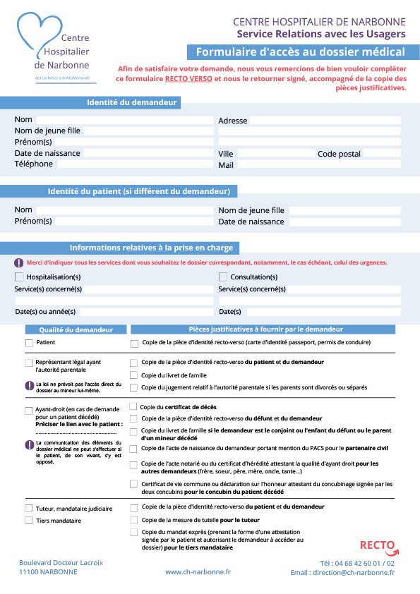 Acc S Au Dossier M Dical H Pital De Narbonne